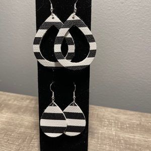 Faux leather earrings